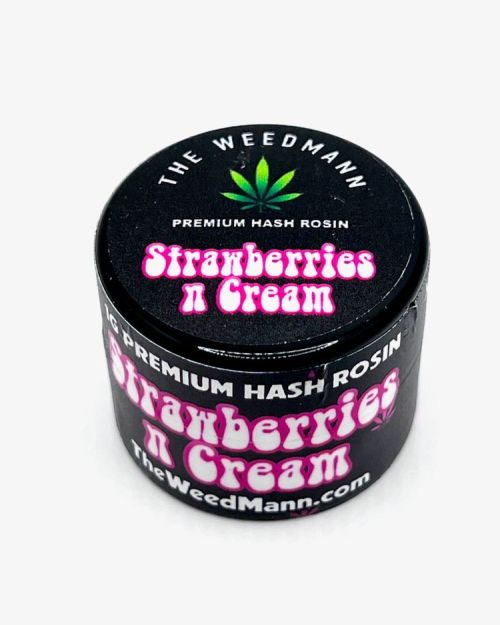 Strawberries n Cream Premium Hash Rosin (collectible jar)
