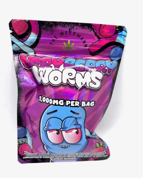 Very Berry Worms 1,000mg (customized bag)