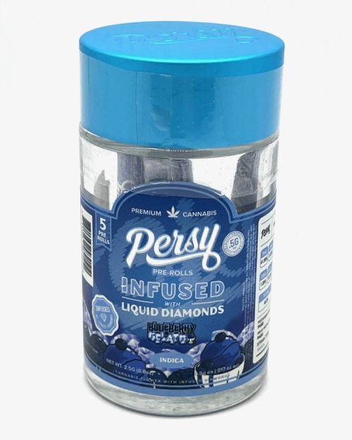 Blueberry Gelato Percy Liquid Diamond Infused Pre-Rolls (Collectible Jar)